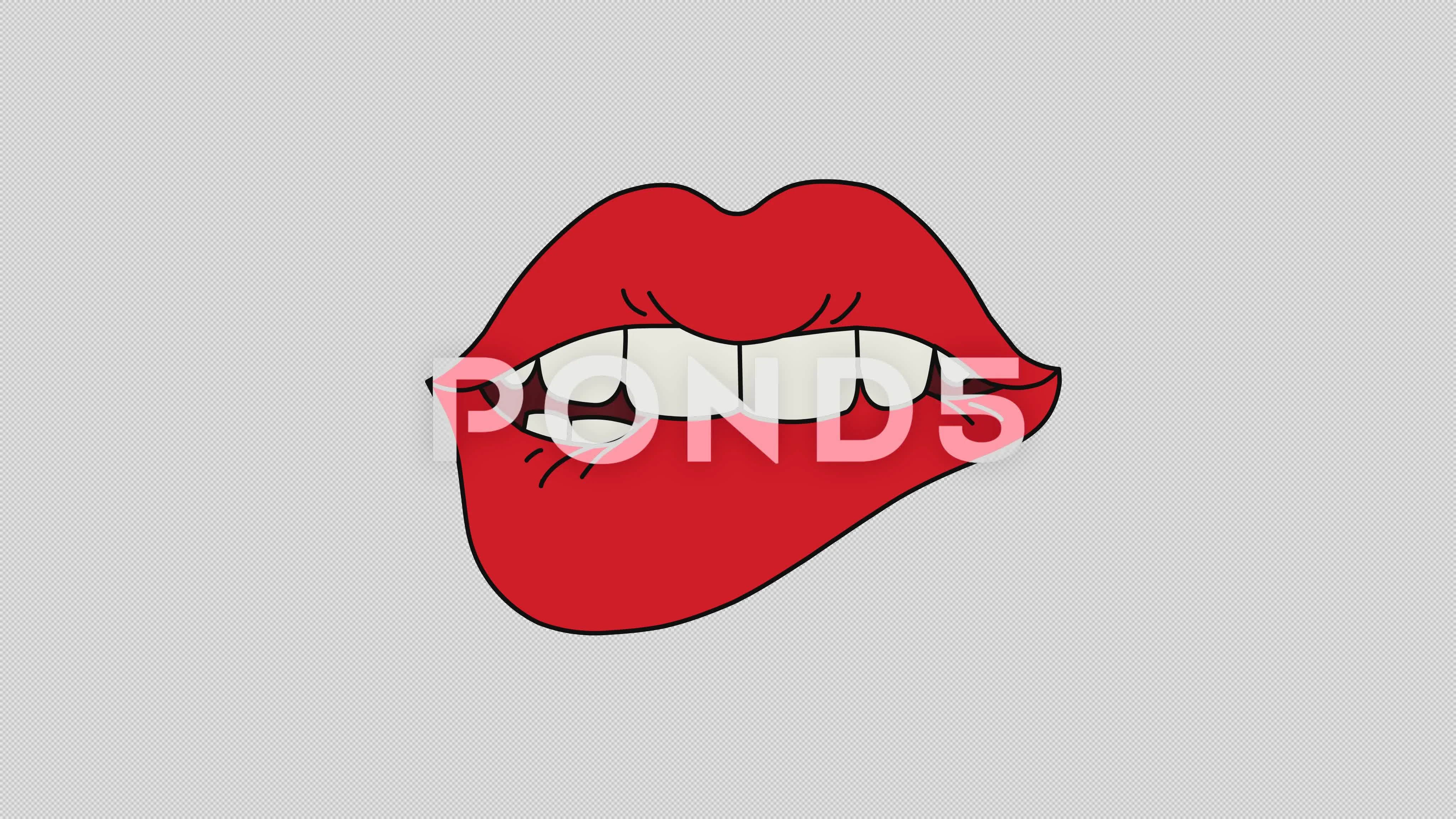 Set animated lips | Stock Video | Pond5