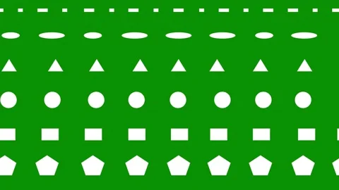 Set of animated looping white color symbols on green background. 4k Stock Footage 238853688