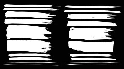 Set of animated paint brushes. Stock Footage 114239673