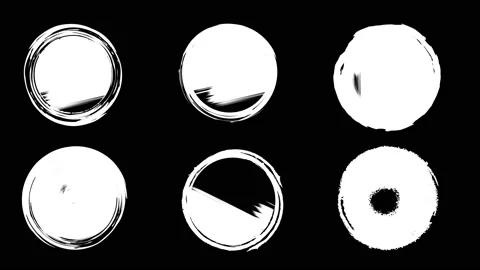 Set of animated round spots of paint. Stock Footage 114239567