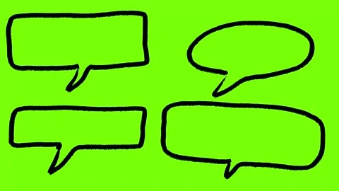 Speech Bubble Neon Green Background Stock Video Footage by ©Wirestock  #538423244