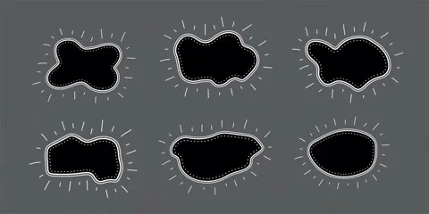 Set of animated text boxes in hand drawn style with empty space for text. Video Stock Footage 276091738