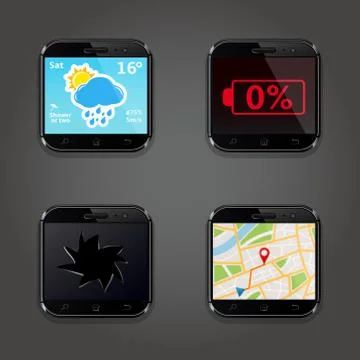 Set of app icons イラスト素材