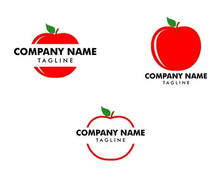 Set of Apple vector illustration design icon logo template Stock Illustration