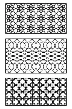 Set of Arabic geometric mosaic printable seamless pattern with abstract Moroccan Stock Illustration