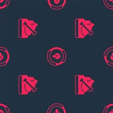 Set Archeology and Soil analysis on seamless pattern. Vector Stock Illustration