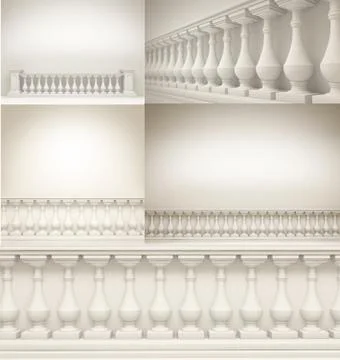 Set architectural backgrounds. 3d illustration 3d rendering Stock Illustration