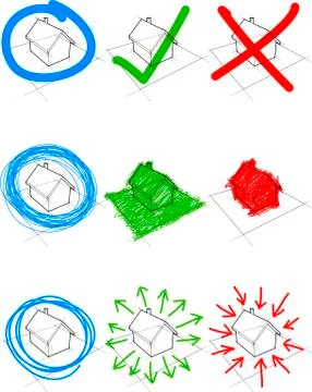 Set of architecture design elements Stock Illustration