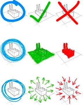 Set of architecture design elements Stock Illustration