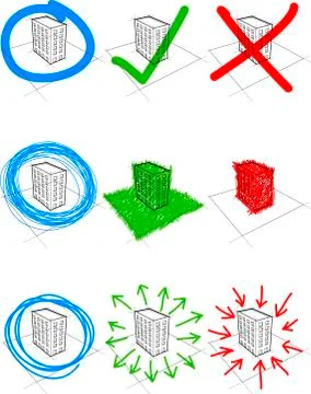 Set of architecture design elements Illustrazione stock