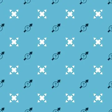 Set Arrow and Many ways directional arrow on seamless pattern. Vector Stock Illustration