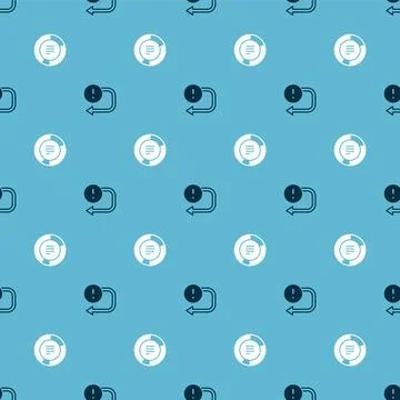 Set Arrow and Pie chart infographic on seamless pattern. Vector Stock Illustration