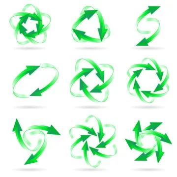 Set of arrow circles Stock Illustration