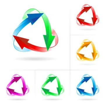 Set of arrow circles Stock Illustration