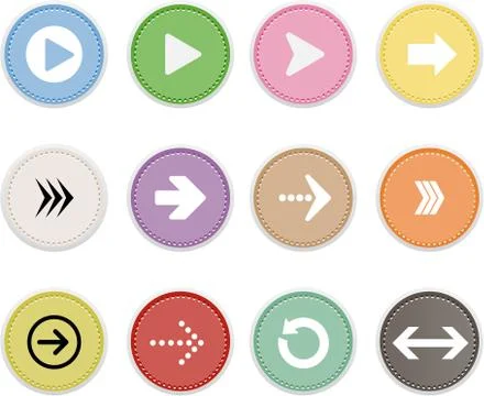 Set of arrow collection Stock Illustration