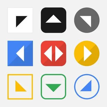 Set of Arrow Drop icons for your web site or mobile app Stock Illustration