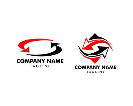 Set of Arrow Exchange Logo Icon Template Stock Illustration