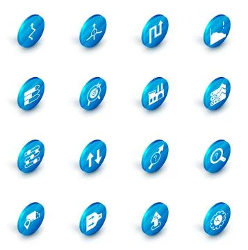 Set Arrow, Financial growth decrease, Pie chart infographic, Graph, chart 库存插图