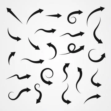 Set of arrow icon vector design Stock Illustration