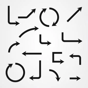 Set of arrow icon vector design Stock Illustration