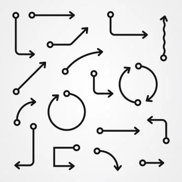 Set of arrow icon vector design Illustrazione stock