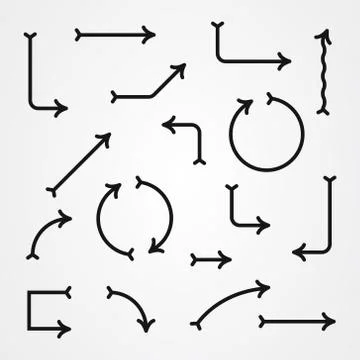 Set of arrow icon vector design Illustrazione stock