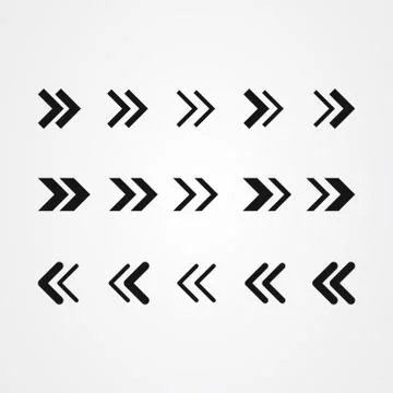 Set of arrow icon vector design Stock Illustration
