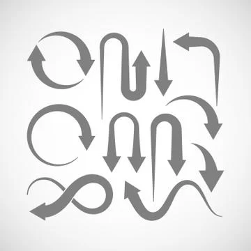 Set of arrow icons Stock Illustration