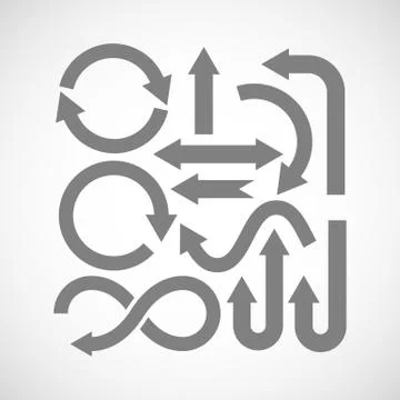 Set of arrow icons Stock Illustration