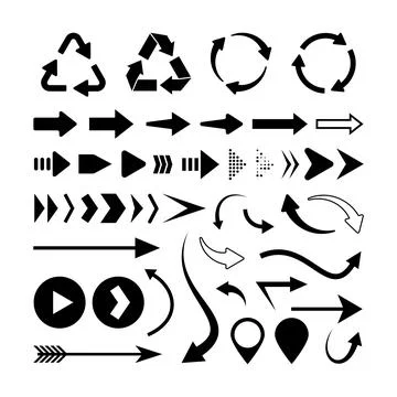 Set of arrow icons. Stock Illustration