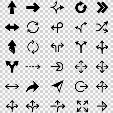 Set of Arrow Icons 库存插图