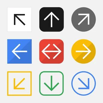 Set of Arrow icons for your web site or mobile app Stock Illustration