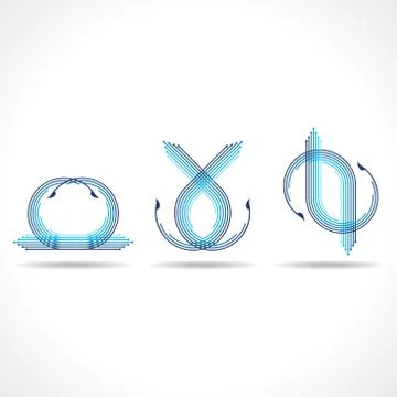 Set of arrow logo vector Stock Illustration