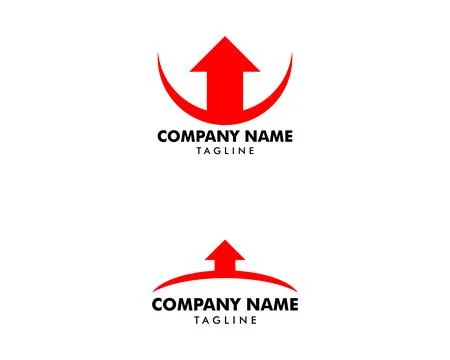 Set of Arrow Up Logo Vector Template Design Stock Illustration