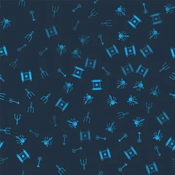 Set Arrow, Magic staff, Decree, parchment, scroll and Neptune Trident on Illustrazione stock