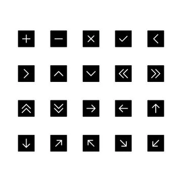 Set of arrow vector icons, arrow signs for webs and apps Stock Illustration