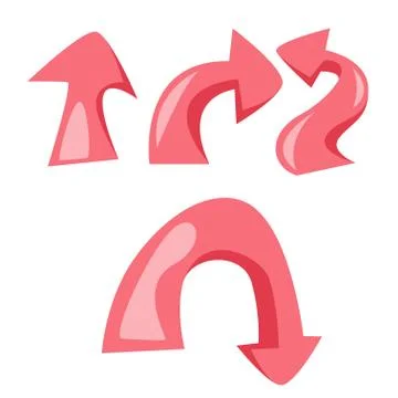 Set of arrow , vector illustration Illustrazione stock