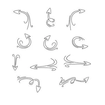 Set of arrow vector illustration. Stock Illustration