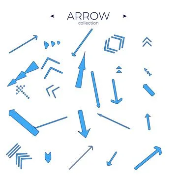Set of arrows. Arrows colorful set. Direction arrows. For website design. Vector Illustrazione stock