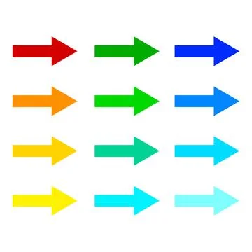 Set of arrows Arrows set icon. Arrow icon. Vector illustration Stock Illustration