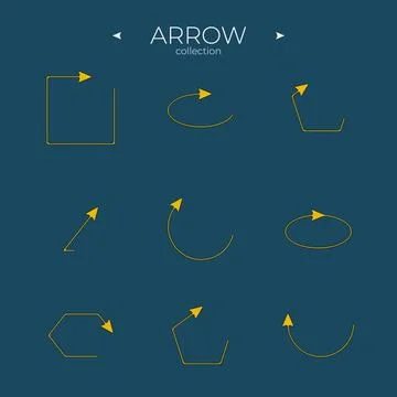 Set of arrows. Arrows vector collection. Direction arrows. Symbol set. Arrows Stock Illustration