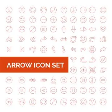 Set of arrows collection for website design. Stock Illustration