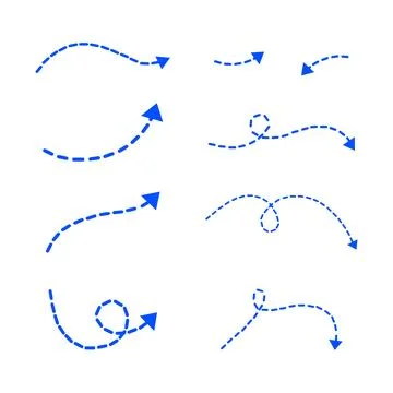 Set of arrows. Different simple line arrows collection. Vector illustration Illustrazione stock