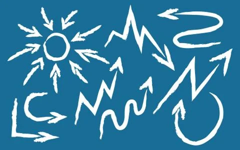 Set arrows drawn Stock Illustration