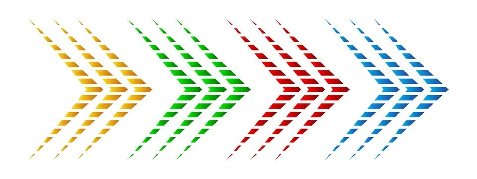 Set of arrows with halftone effect. Vector illustration Stock Illustration