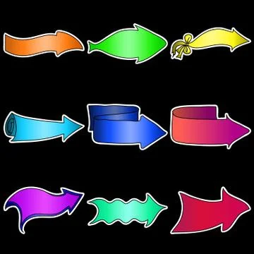 Set arrows Stock Illustration