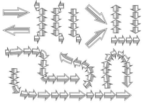 Set of arrows Stock Illustration