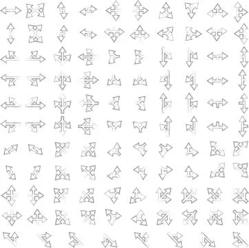 Set of arrows Ilustración de archivo