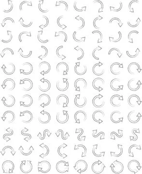 Set of arrows Ilustración de archivo