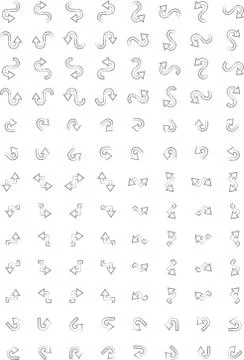 Set of arrows Ilustración de archivo